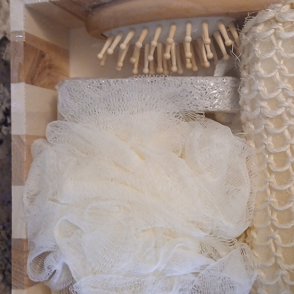 Rectangle Shaped Wooden Spa Bath Set - Cream.new - Picture 6 of 8